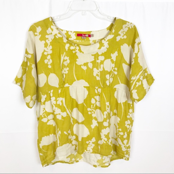 Boden Tops - BODEN Cotton Gold/White Floral Print Tunic Top-6